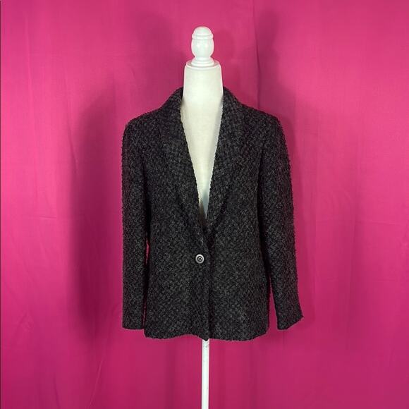 Vintage 80s 90s D K Gold by Donn Kenny mohair blend blazer jacket, 12 - Picture 1 of 9